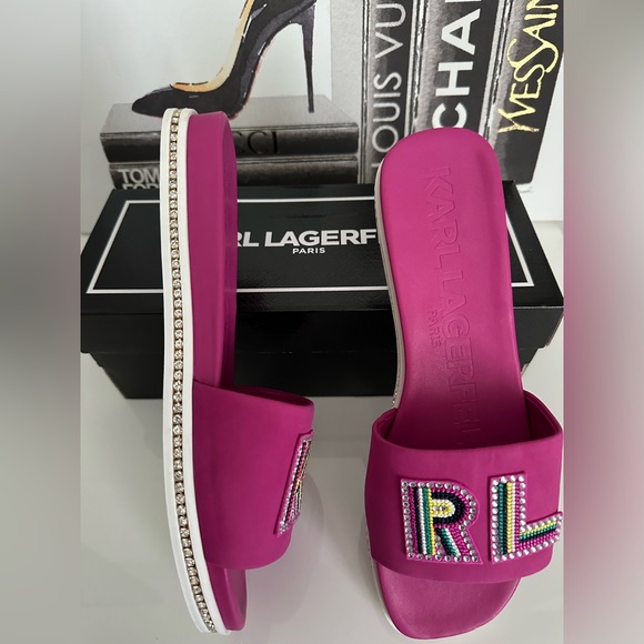 Karl Lagerfeld Sandals. Comes with box New with Original Box - Picture 2 of 5